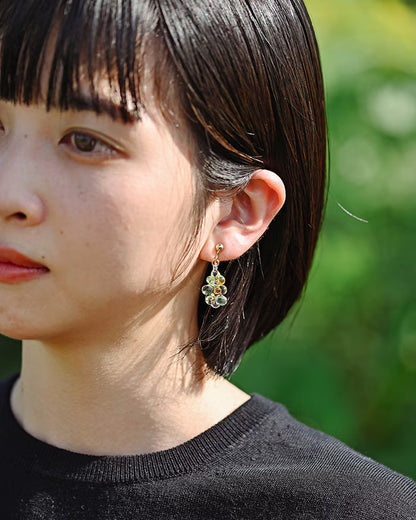 HARIO Lampwork Factory x Iida Umbrella Store - Glass Clip-on Earrings - Komorebi