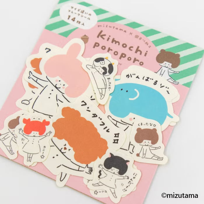 Furukawashiko x Mizutama - Flake Stickers - Kimochi Poroporo Series - Animal
