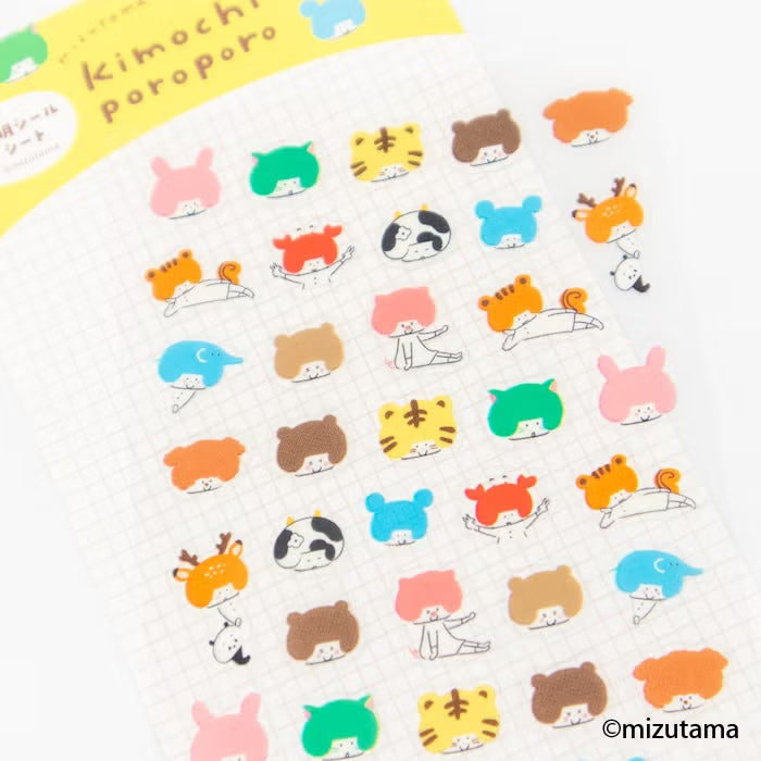 Furukawashiko x Mizutama - Small Sticker Sheet - Kimochi Poroporo Series - Animal