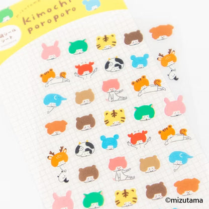 Furukawashiko x Mizutama - Small Sticker Sheet - Kimochi Poroporo Series - Animal
