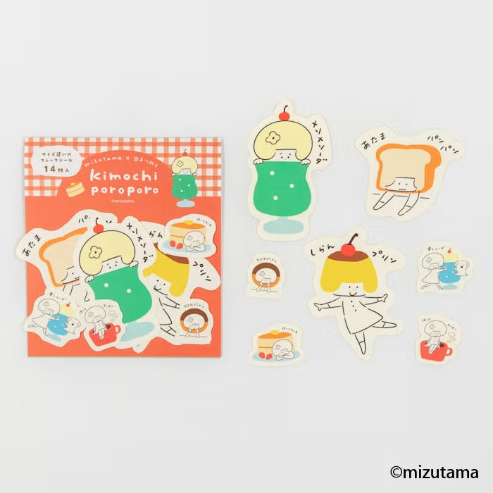 Furukawashiko x Mizutama - Flake Stickers - Kimochi Poroporo Series - Cafe