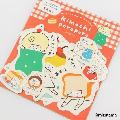 Furukawashiko x Mizutama - Flake Stickers - Kimochi Poroporo Series - Cafe