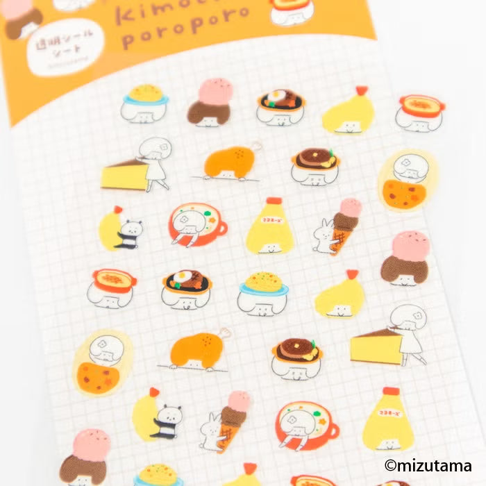 Furukawashiko x Mizutama - Small Sticker Sheet - Kimochi Poroporo Series - Restaurant