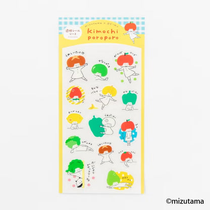 Furukawashiko x Mizutama - Large Sticker Sheet - Kimochi Poroporo Series - Vegetable