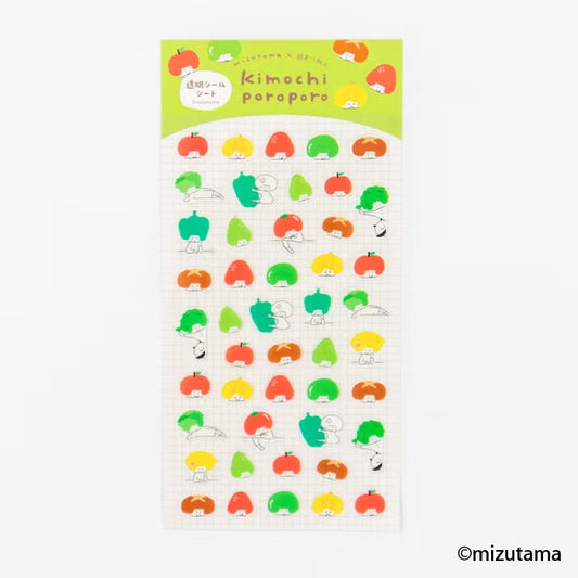 Furukawashiko x Mizutama - Small Sticker Sheet - Kimochi Poroporo Series - Vegetable