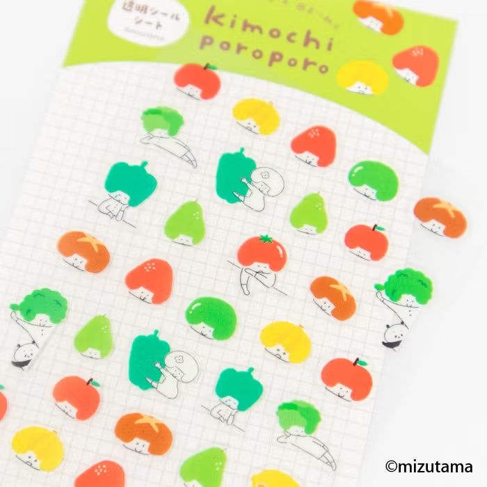Furukawashiko x Mizutama - Small Sticker Sheet - Kimochi Poroporo Series - Vegetable