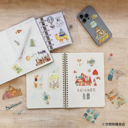 Komamono Creative x Kuusoogai Zakkaten - Clear Sticker Roll - Fantasy City