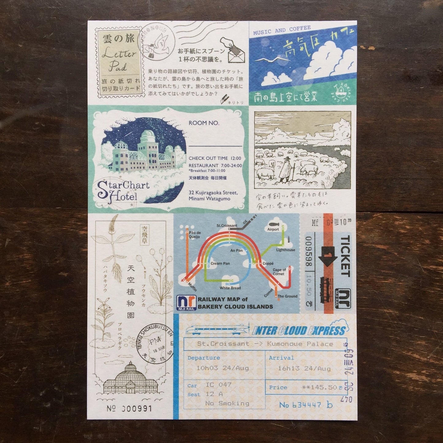 Kyupodo Letter Pad - Cloud Trip