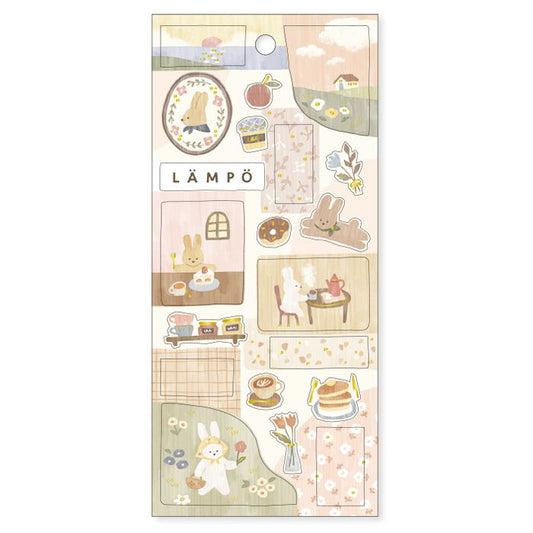Mind Wave Lampo Sticker Sheet - Rabbit and Sunset