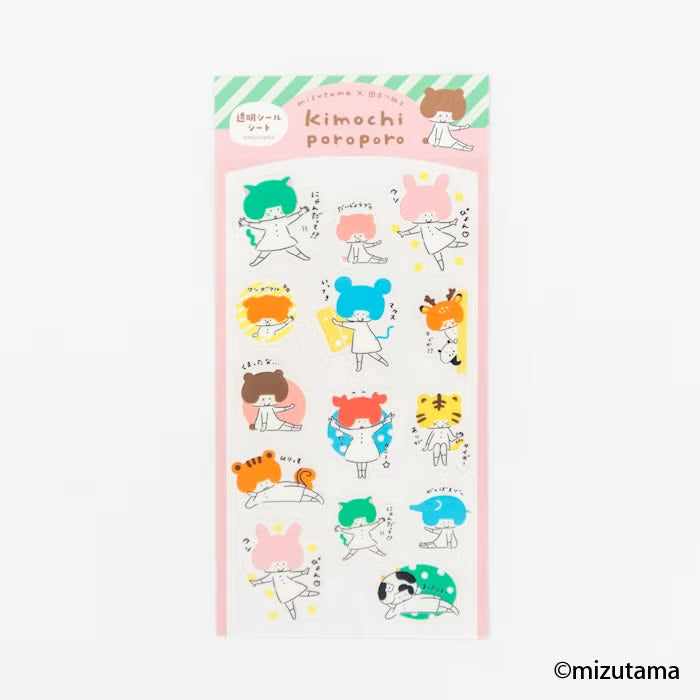 Furukawashiko x Mizutama - Large Sticker Sheet - Kimochi Poroporo Series - Animal