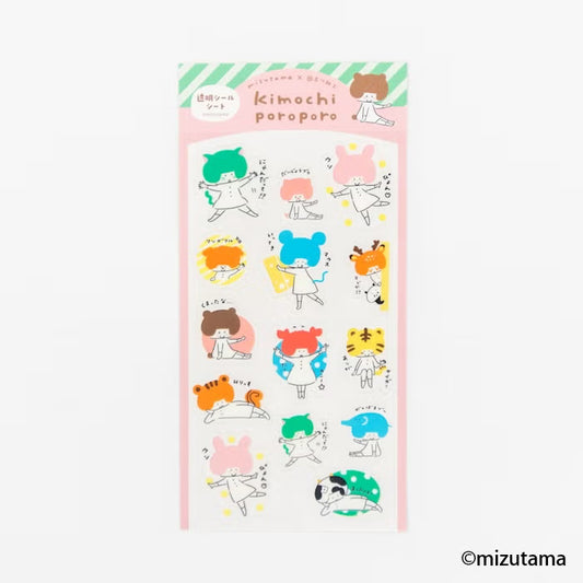 Furukawashiko x Mizutama - Large Sticker Sheet - Kimochi Poroporo Series - Animal