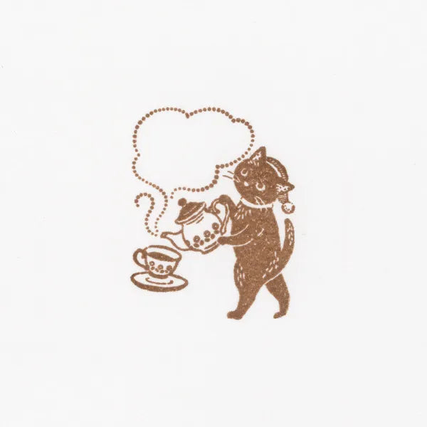 NB Wooden Stamp - Ressa Panda Books Series - Late-Night Cat
