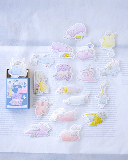 dodolulu - Washi Flake Stickers - Matchbox Series - Lazy Day Comforts