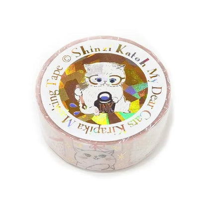 Shinzi Katoh Foil Washi Tape - My Dear Cats Series - Letter Cats