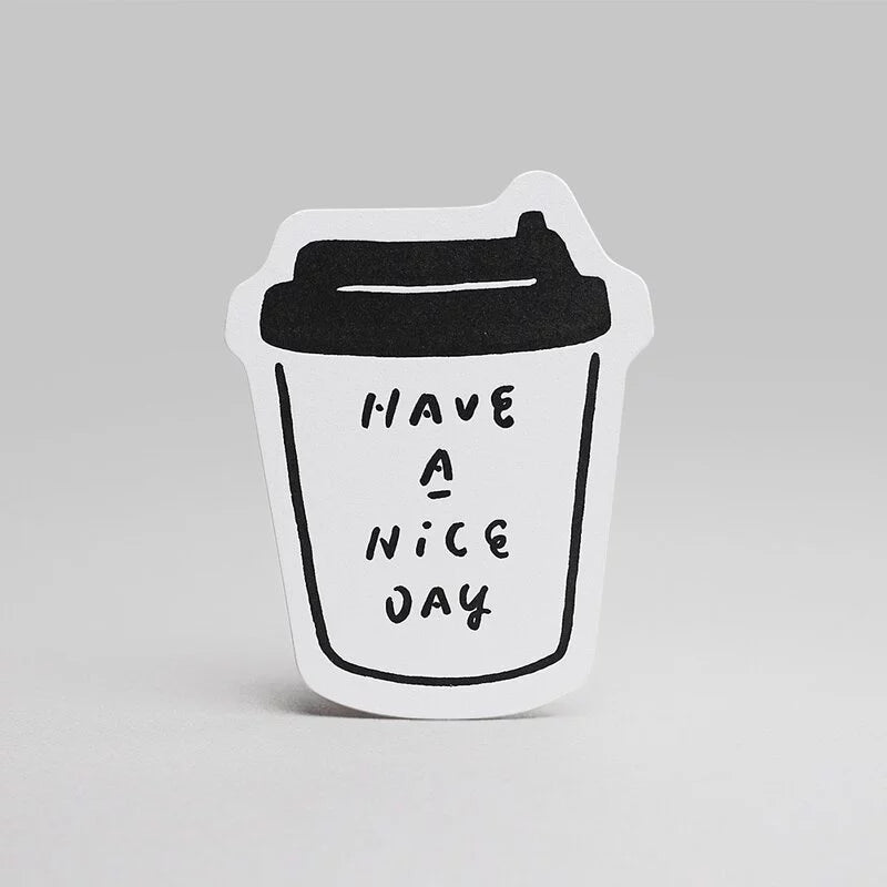 WHOSMiNG Letterpress Card - Coffee Cup