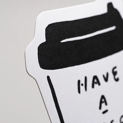 WHOSMiNG Letterpress Card - Coffee Cup