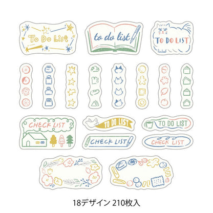 Midori Yuru Log Roll Sticker - List