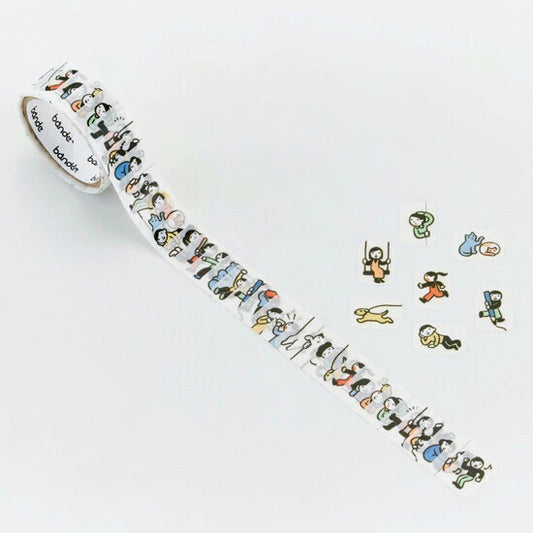 Bande Washi Tape Sticker Roll - People Living in a Notebook