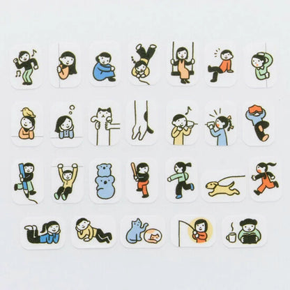 Bande Washi Tape Sticker Roll - People Living in a Notebook