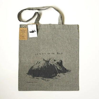 Dawning Crow - Recycled Cotton Bag - Lonely on the Rock