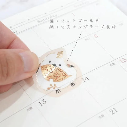 Shinzi Katoh Kirapika Flake Stickers - Long Tailed Tit