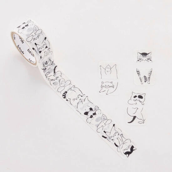 Bande Washi Tape Sticker Roll - Loose Cat Sandwich