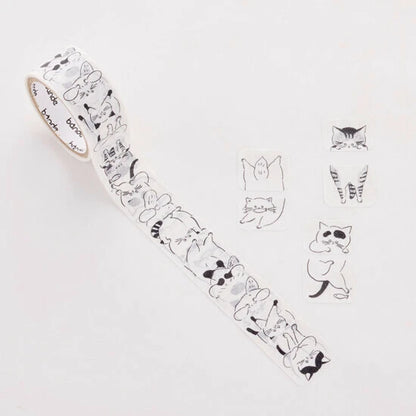 Bande Washi Tape Sticker Roll - Loose Cat Sandwich