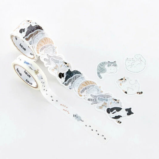 Bande Washi Tape Sticker Roll Set - Loose Cats