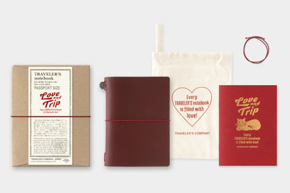 TRAVELER'S Notebook - Passport Size - Love and Trip Red