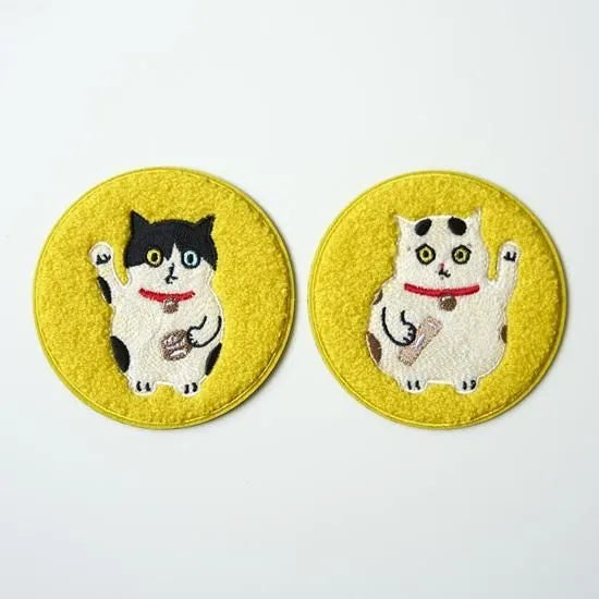 superB studio - Coaster - Set of 2 - Lucky Cats