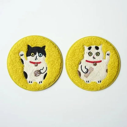superB studio - Coaster - Set of 2 - Lucky Cats