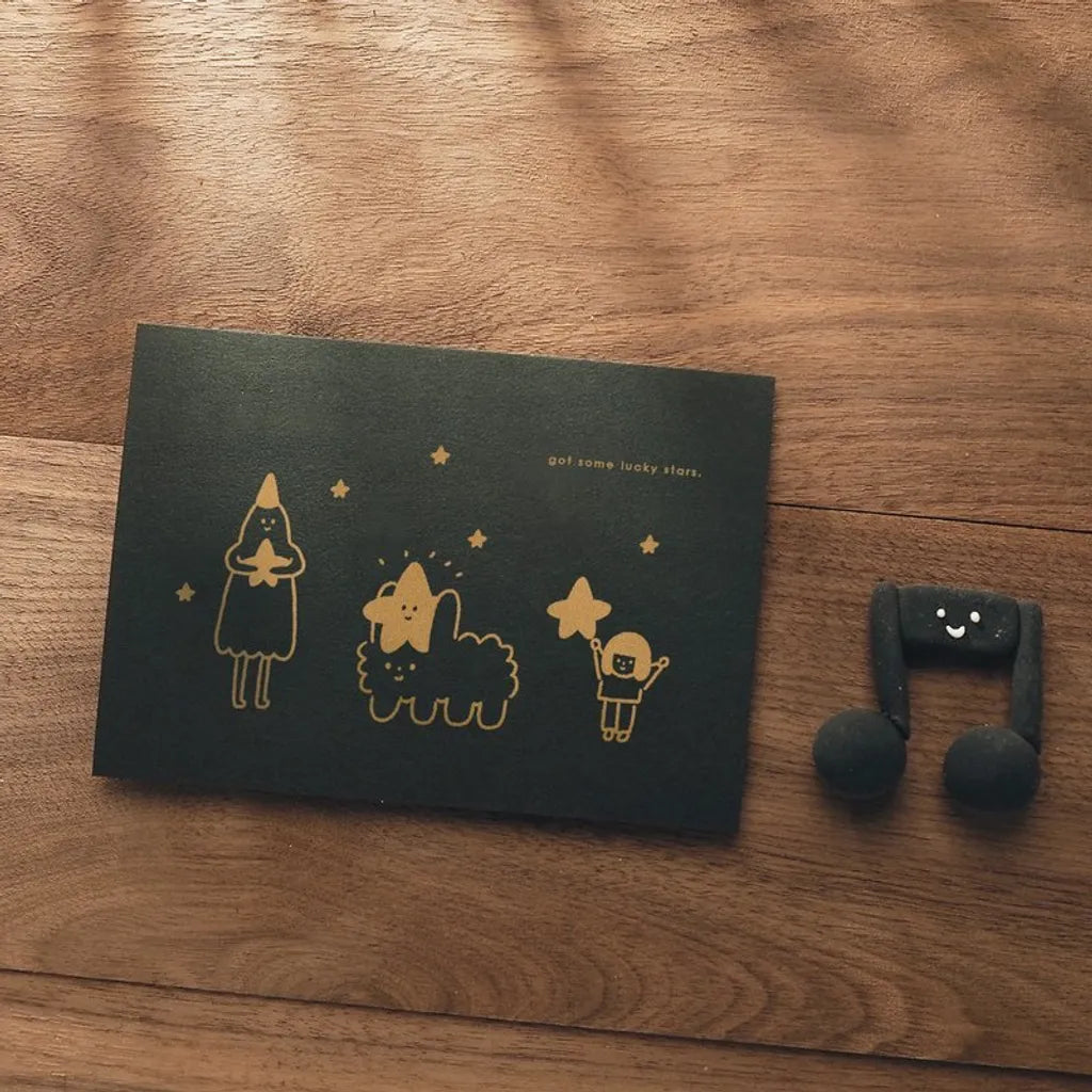 Yohand Studio - Risograph Postcard - Lucky Stars