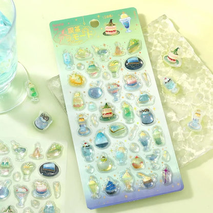 BGM Kyururun 3D Sticker Sheet - Café À la Mode - Magic