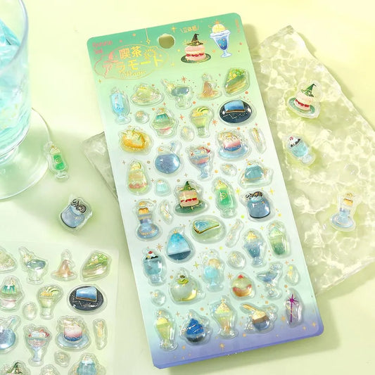 BGM Kyururun 3D Sticker Sheet - Café À la Mode - Magic