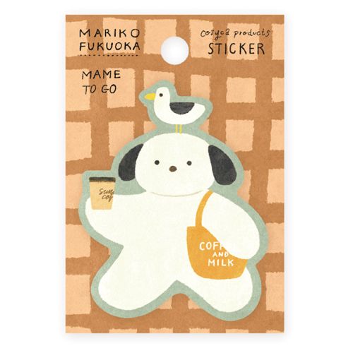 Cozyca x Mariko Fukuoka - Die-Cut Sticker - MAME TO GO