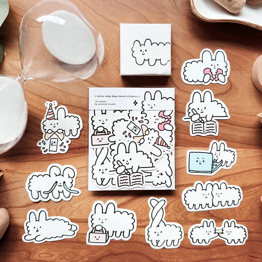 Yohand Studio Vinyl Sticker Pack - Many Dog Clouds