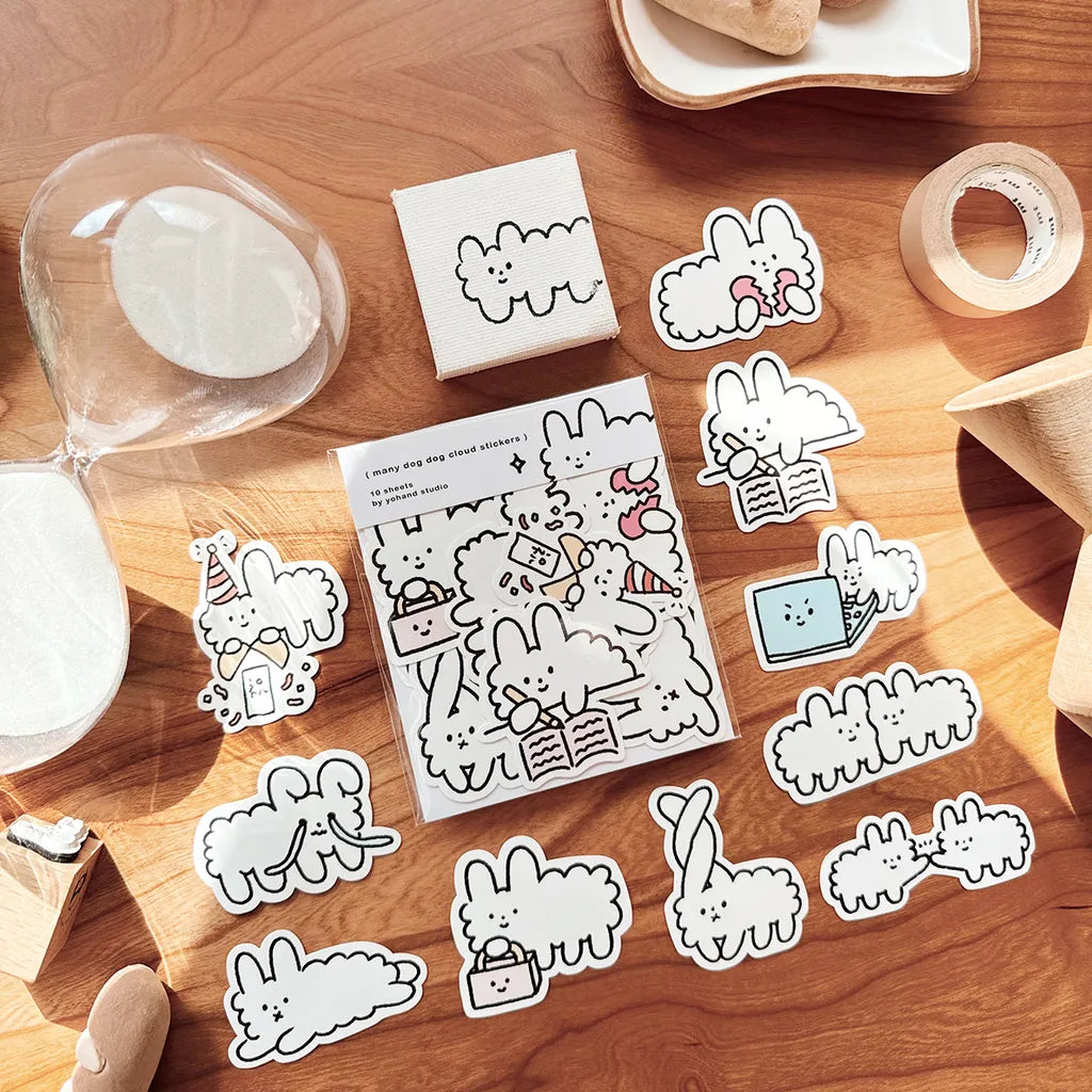 Yohand Studio Vinyl Sticker Pack - Many Dog Clouds
