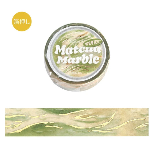 BGM Foil Washi Tape - We Love ICE Series - Matcha Marble
