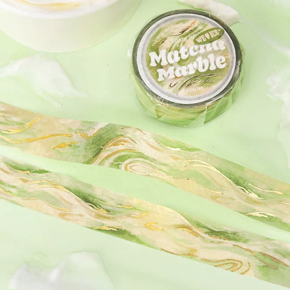 BGM Foil Washi Tape - We Love ICE Series - Matcha Marble