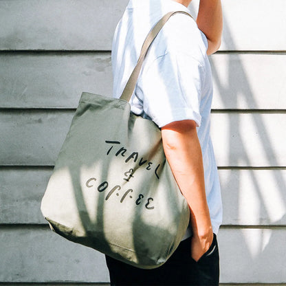WHOSMiNG Tote Bag - Travel & Coffee Series - Matcha