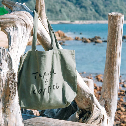 WHOSMiNG Tote Bag - Travel & Coffee Series - Matcha