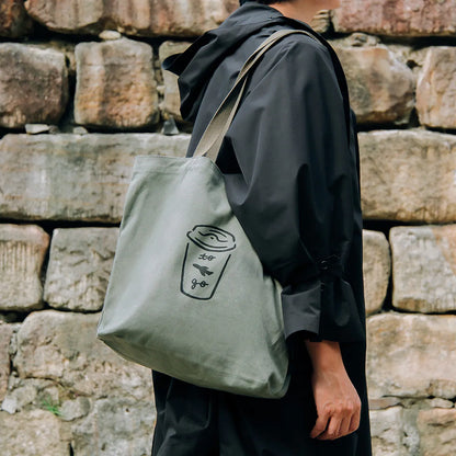 WHOSMiNG Tote Bag - Travel & Coffee Series - Matcha