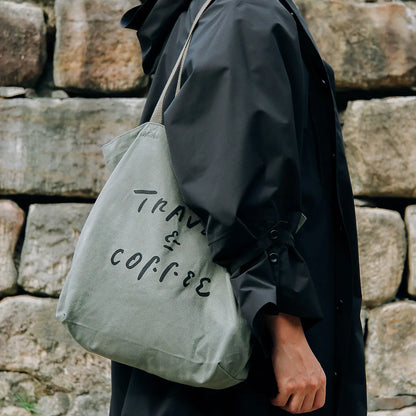 WHOSMiNG Tote Bag - Travel & Coffee Series - Matcha