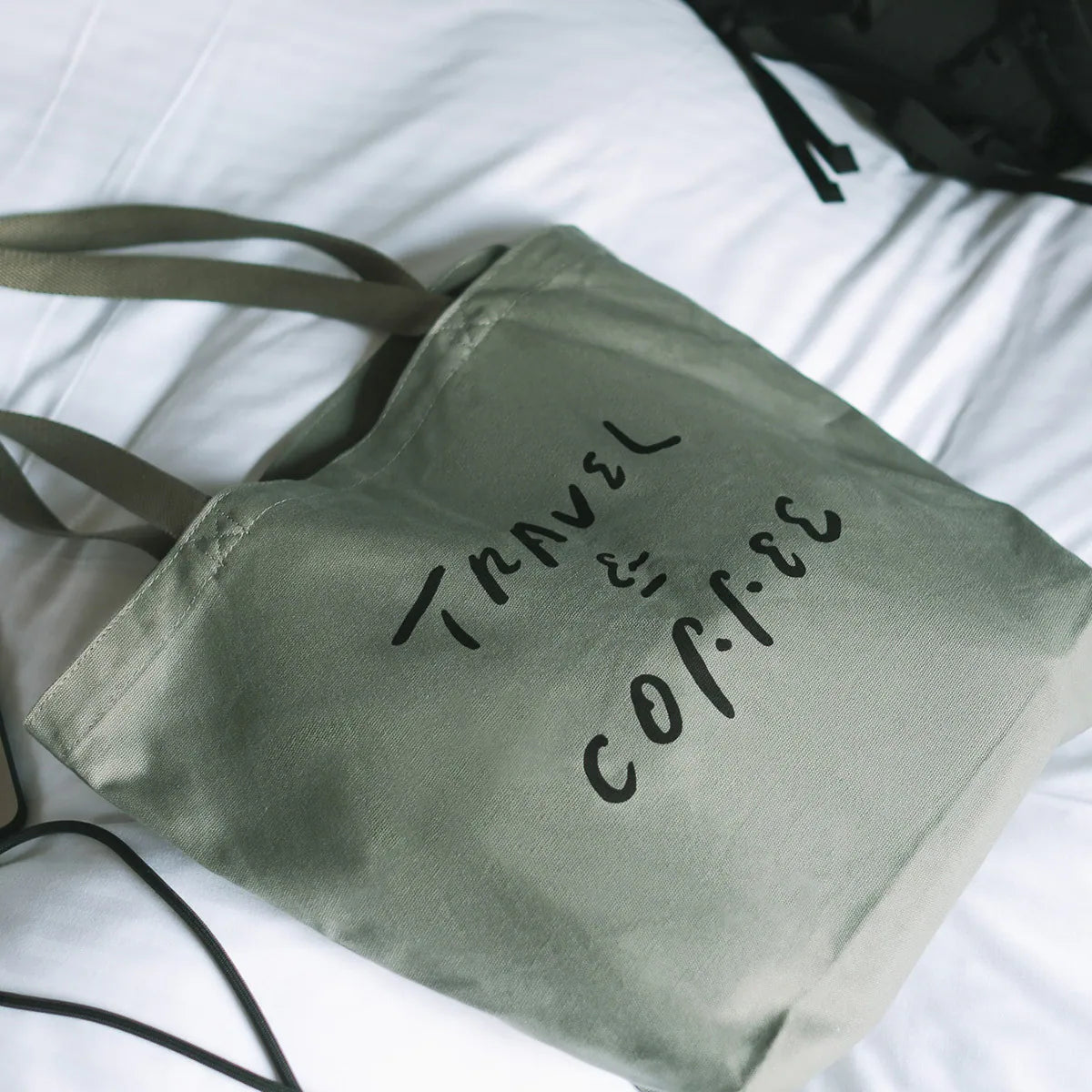 WHOSMiNG Tote Bag - Travel & Coffee Series - Matcha