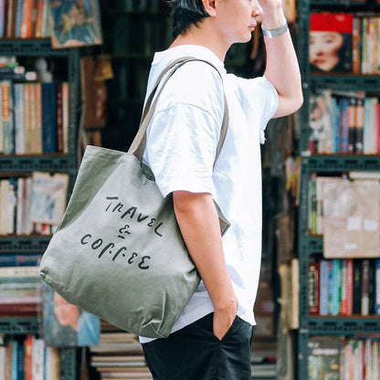 WHOSMiNG Tote Bag - Travel & Coffee Series - Matcha