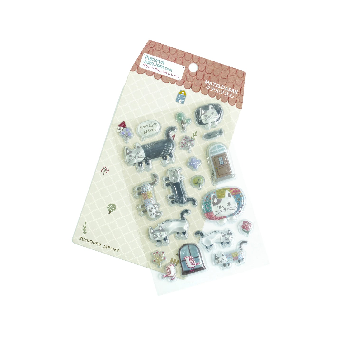 Kusuguru Japan - Pukurun Jam Jam Seal 3D Stickers - Matilda-san
