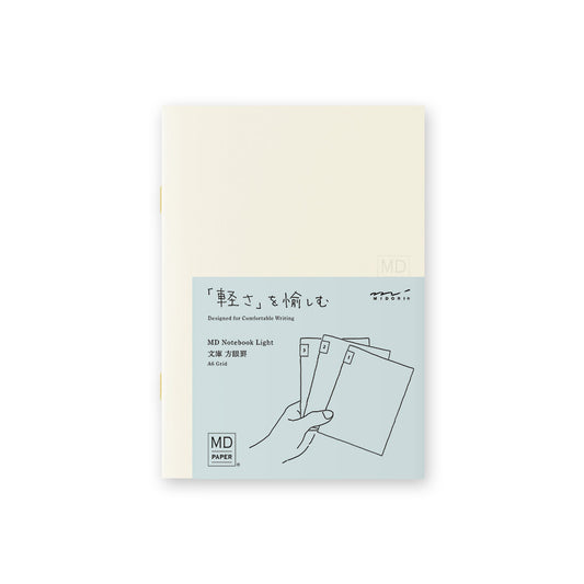 MD Notebook Light - A6, Grid (Set of 3)