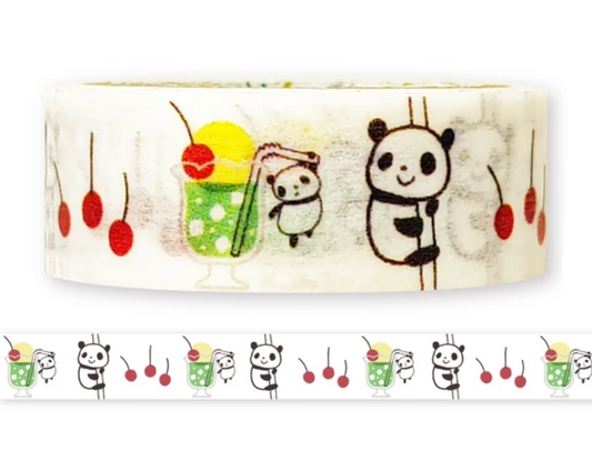 Shinzi Katoh Washi Tape - Nichinichi - Melon Soda and Panda