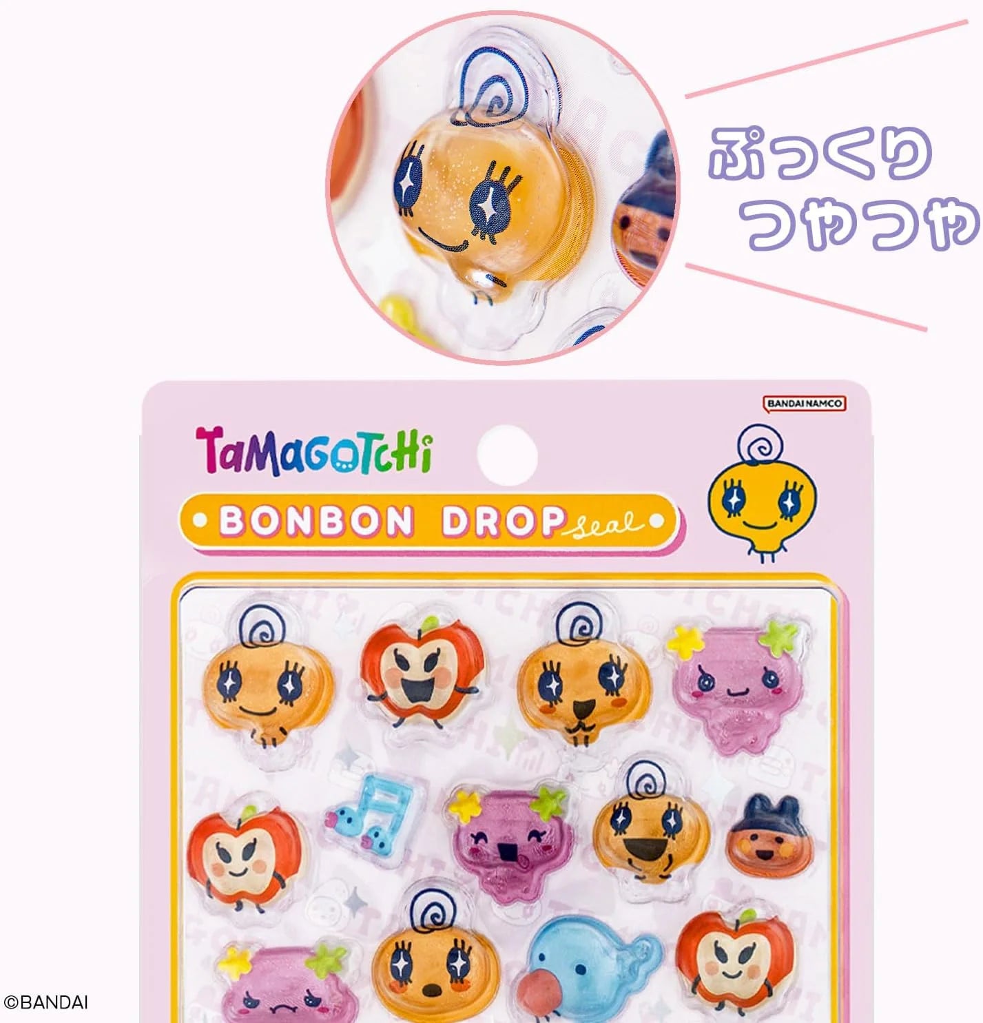 Tamagotchi Bonbon Drop 3D Stickers - Memetchi