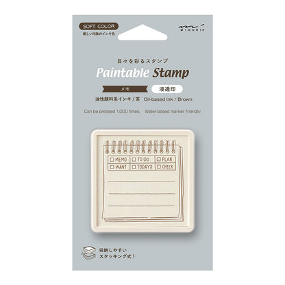Midori Paintable Stamp - Soft Color - Memo